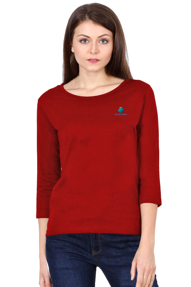 Bluelander Female Round Neck Half Sleeve: Elevate your everyday style with comfort and elegance.
