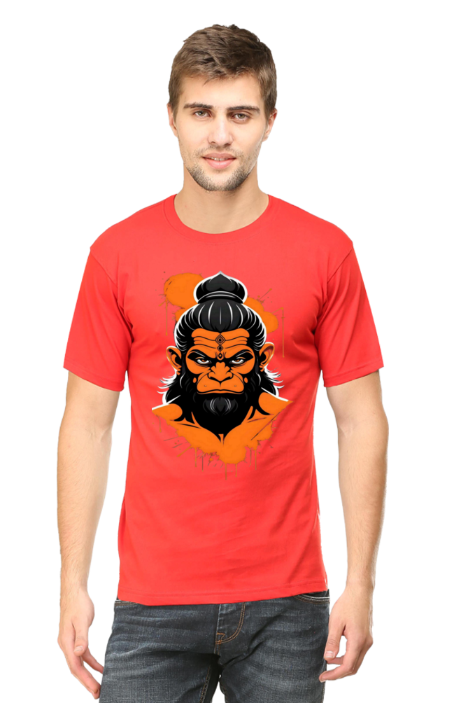 Bluelanders Divine Protection: Soft and Bio-Washed Hanuman premium unisex cotton T-Shirt.