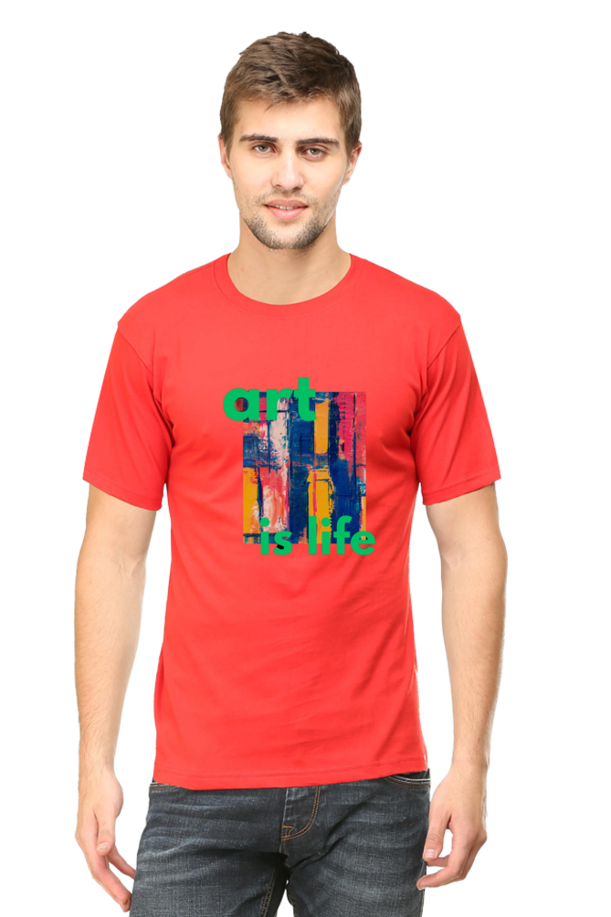 Craft Your Canvas in Comfort: Bluelander Cotton Half Sleeve T-Shirts.Your Wearable Palette for Artistic Expression.