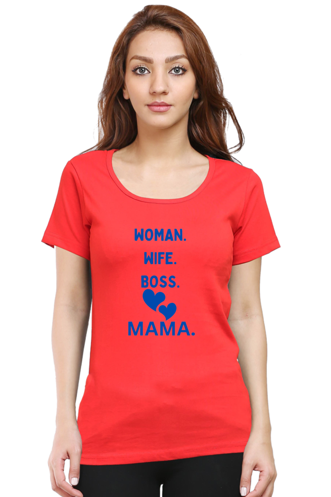 Bluelander girls cotton half sleeve t-shirt for every 'she' is a woman a wife, a sister, a boss, and the most cherished word, mama weaving love into every role she embraces