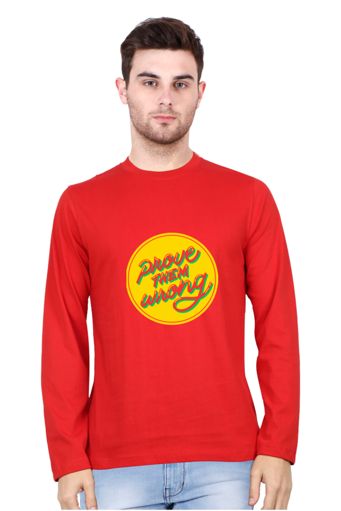 Let Your T-Shirt Speak: Bluelander's Full Sleeve Cotton Tee - Make a Statement in Style!