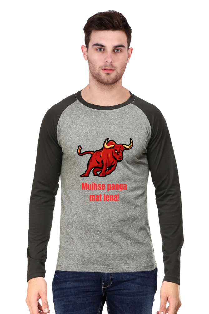 Bluelander's  Raglan Full Sleeve T-Shirt with Enhanced Design - Let Your Tee Do the Talking!
