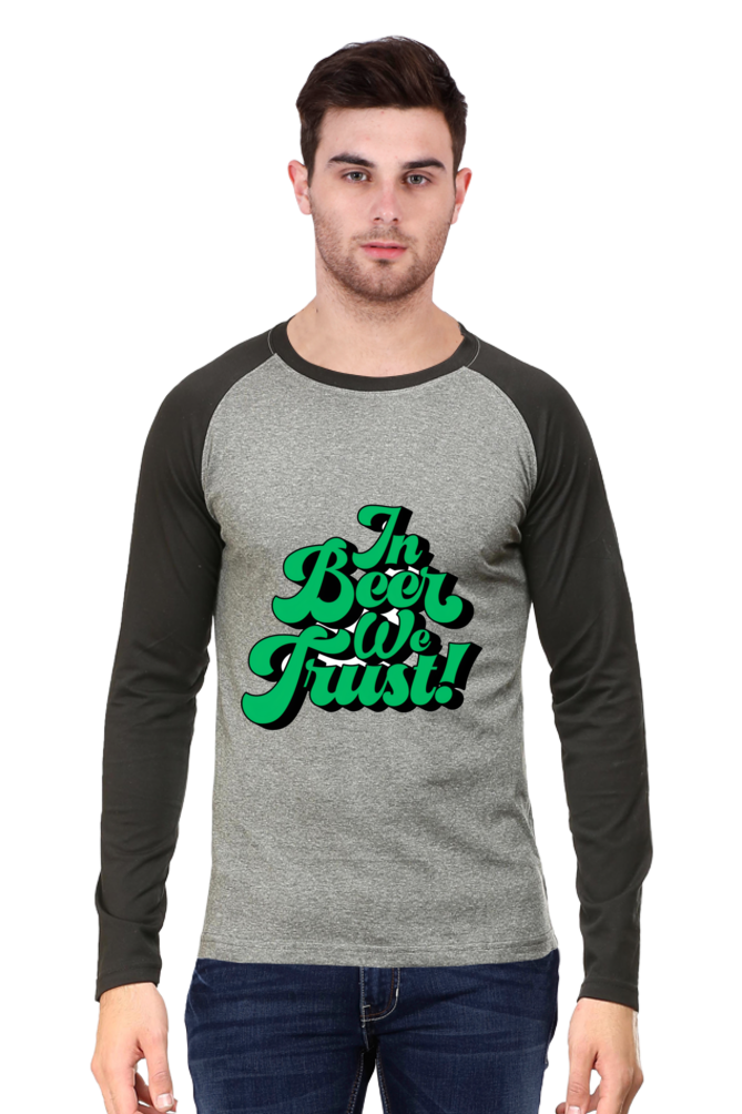 Revolutionize Your Wardrobe: Bluelander's Raglan Cotton Full Sleeve T-Shirt - Elevate Your Style!