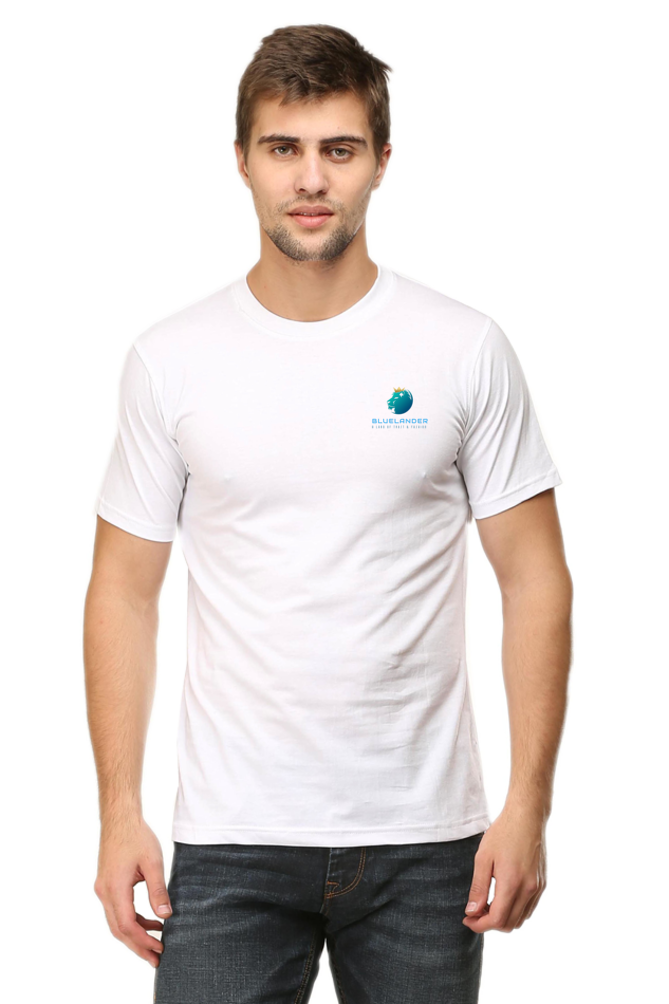 Step into the Future of Fashion with Bluelander's Cotton Half Sleeve T-Shirts: Experience Night Glow Designs that Illuminate Your Style!
