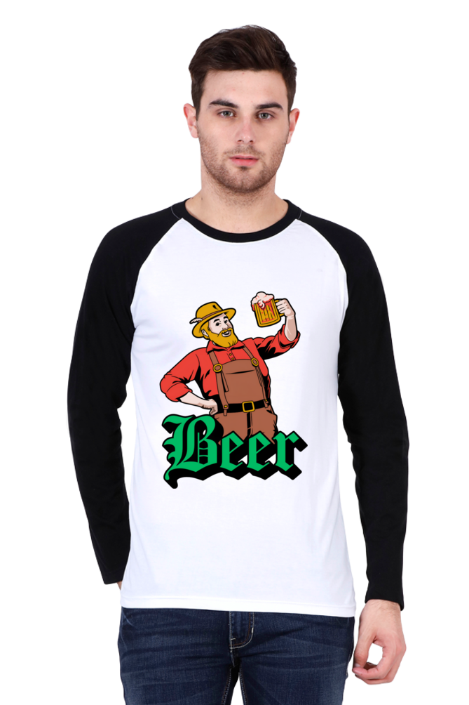 Sleeves Up: Embrace Style with Bluelander's Raglan Cotton Full Sleeve T-Shirt!