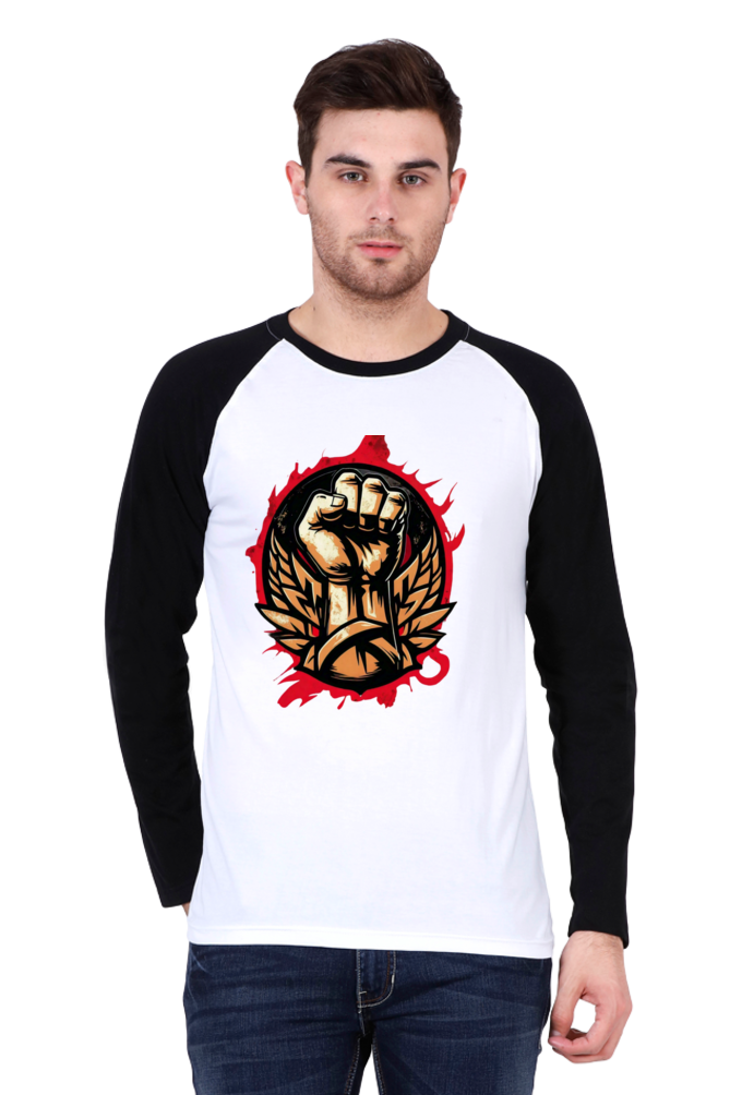 Embrace the New Zen Z Design: Fight Like a Rock Star with Bluelander Raglan Cotton Full Sleeve | Premium 100% Cotton, Pre-Shrunk, and Bio Washed for Ultimate Comfort