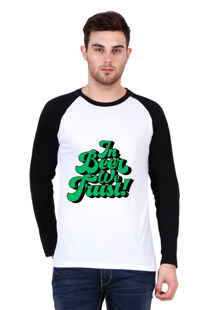 Revolutionize Your Wardrobe: Bluelander's Raglan Cotton Full Sleeve T-Shirt - Elevate Your Style!