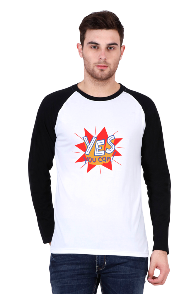 Chase Your Dreams in Style: Unleash Your Spirit with Bluelander's Raglan Cotton Full Sleeve Tee!