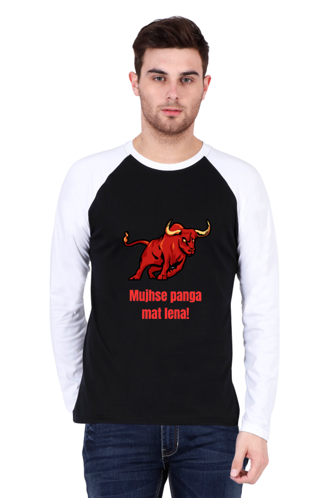 Bluelander's  Raglan Full Sleeve T-Shirt with Enhanced Design - Let Your Tee Do the Talking!
