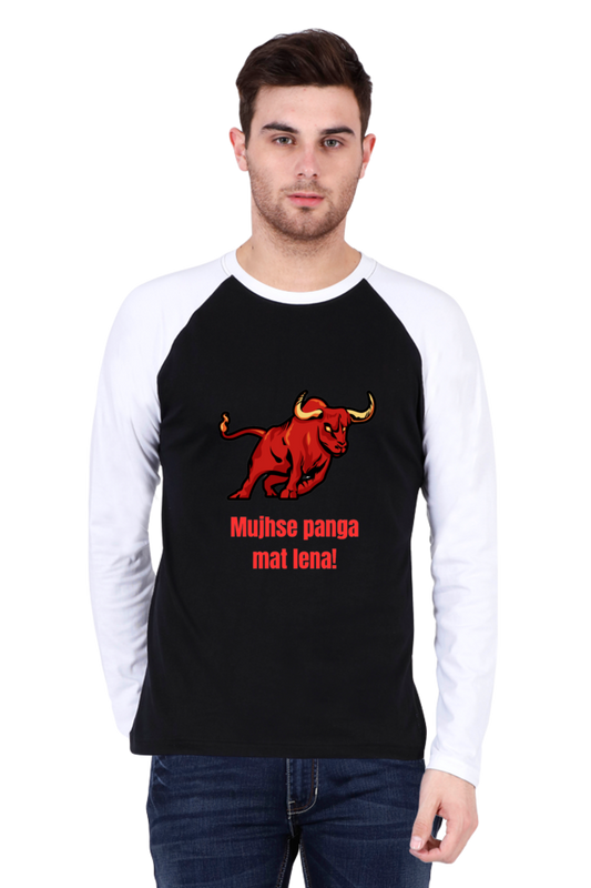 Bluelander's  Raglan Full Sleeve T-Shirt with Enhanced Design - Let Your Tee Do the Talking!