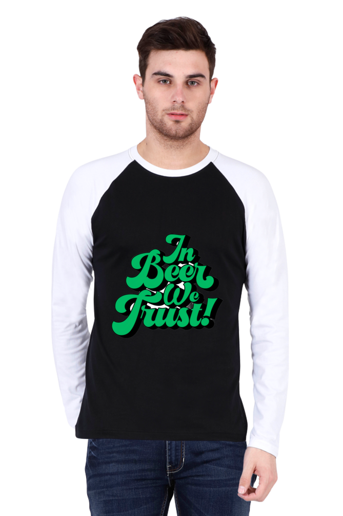 Revolutionize Your Wardrobe: Bluelander's Raglan Cotton Full Sleeve T-Shirt - Elevate Your Style!