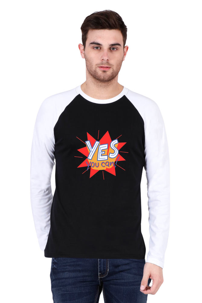Chase Your Dreams in Style: Unleash Your Spirit with Bluelander's Raglan Cotton Full Sleeve Tee!