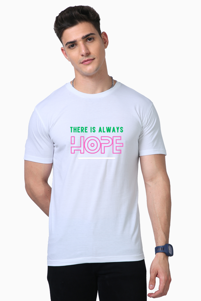 Bluelander Supima Serenity: Half Sleeve T-Shirt with Extreme Comfort and Enhanced Design ,re Style Meets Hope, Because There is Always Hope.