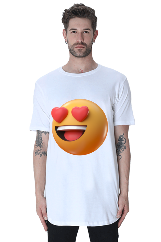 Stand Out in Comfort: Bluelander's Half Sleeve Cotton Longline Curved T-Shirt - Unleash Your Unique Style!