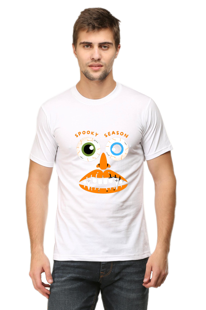 Elevate Your Spooky Style: Bluelander Cotton Half Sleeve T-Shirts – Supreme Comfort, Enhanced Design for a Hauntingly Stylish Spooky Season.