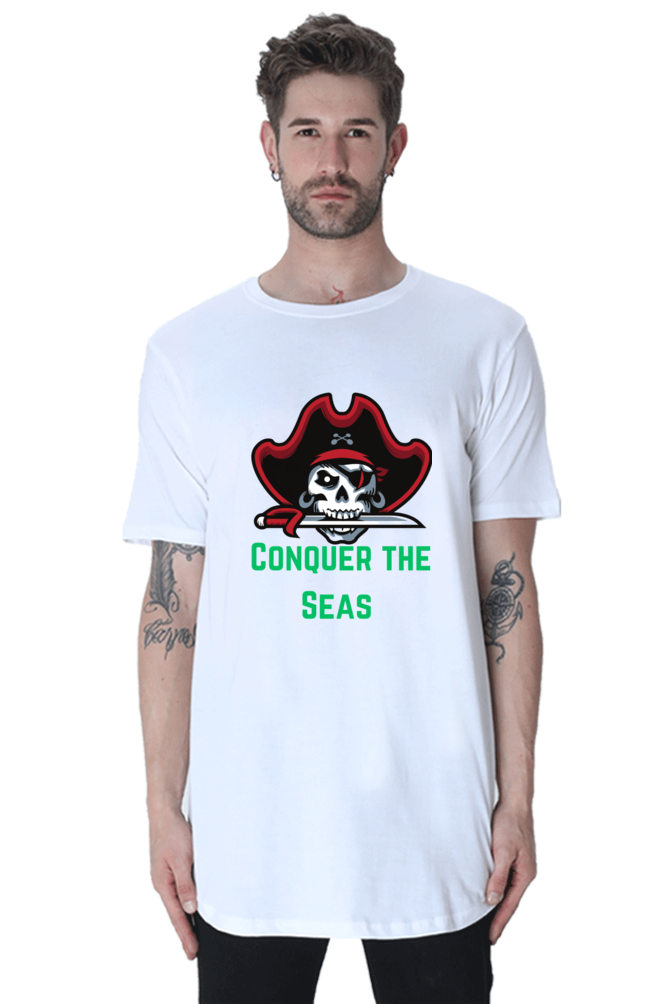 Revamp in Cotton Comfort: Elevate Your Style with Bluelander's Half Sleeve Longline Curved T-Shirts!
