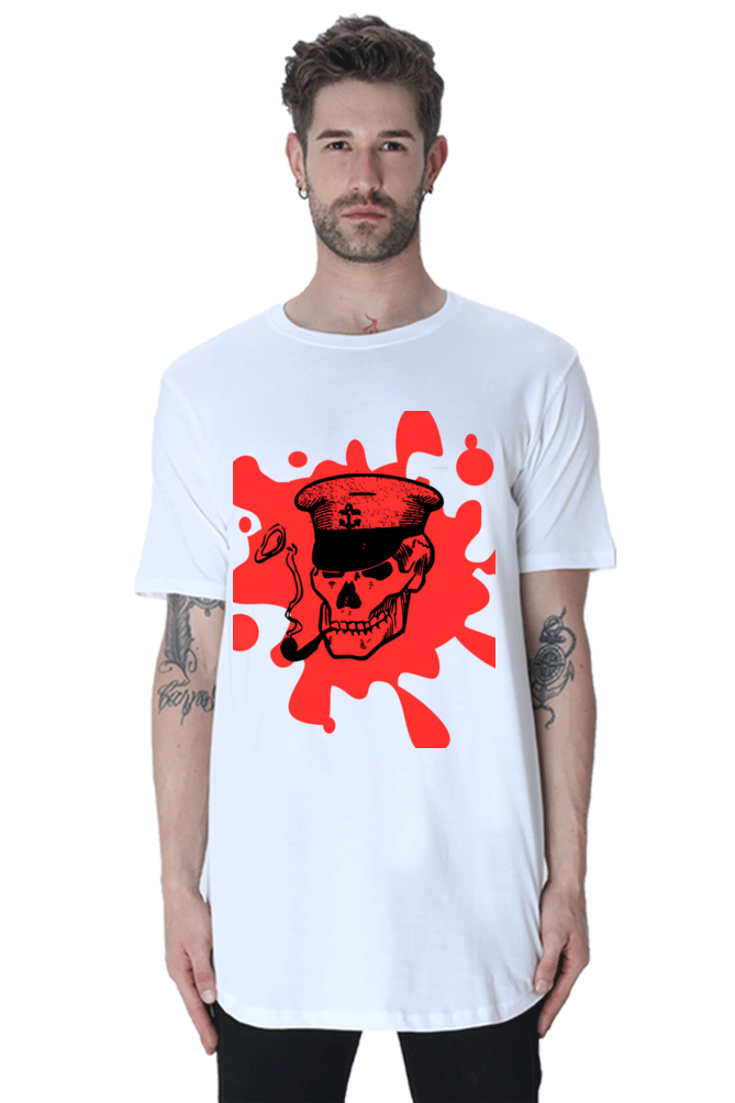 Stand Out in Style with Bluelander's Half Sleeve Cotton Longline Curved T-Shirts!