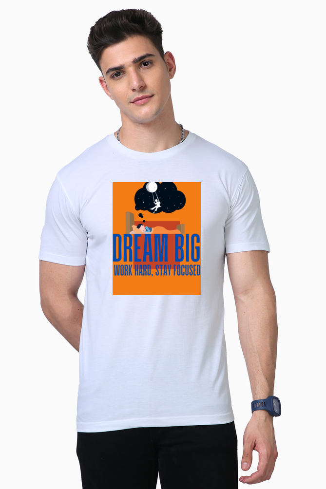 Bluelander Supima Half Sleeve T-Shirt: Supreme Comfort, Enhanced Design, and Big Dreams. Let Your Clothes Catch Your Dreams - Go Ahead and Achieve.