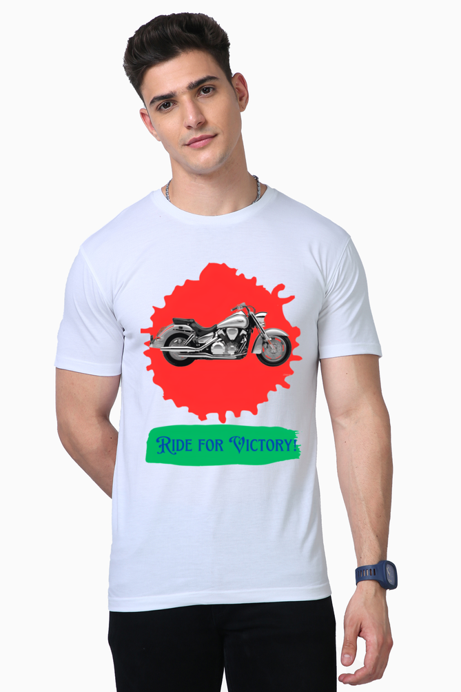 Rev Up Your Style: Bluelander's Supima Cotton Half Sleeve T-Shirts for Bike Enthusiasts!