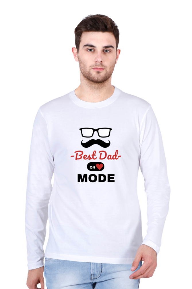 Bluelander Cotton Full Sleeve T-Shirt:Enhanced Design - A Stylish Tribute Celebrating Every Dad and Son.
