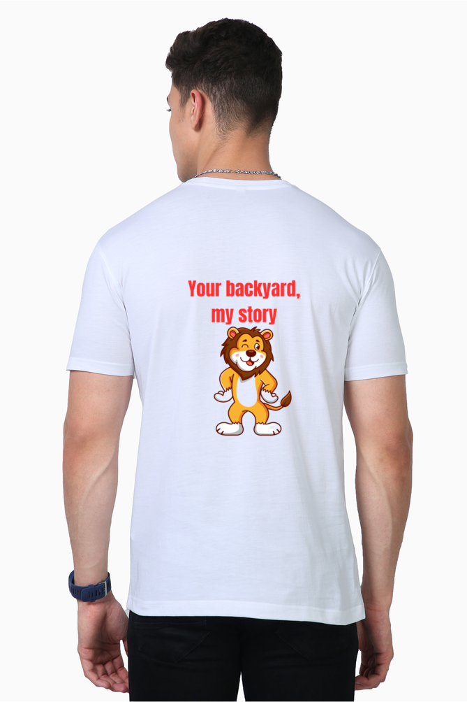 Bluelander's Supima Cotton Half Sleeve: Walk in Style with Enhanced Back Design.