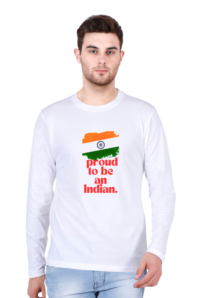 Bluelander's Cotton Full Sleeve T-Shirts: Supreme Comfort, Unleash Patriotism in Every Thread.