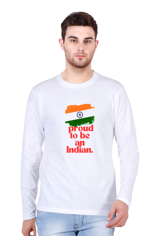 Bluelander's Cotton Full Sleeve T-Shirts: Supreme Comfort, Unleash Patriotism in Every Thread.