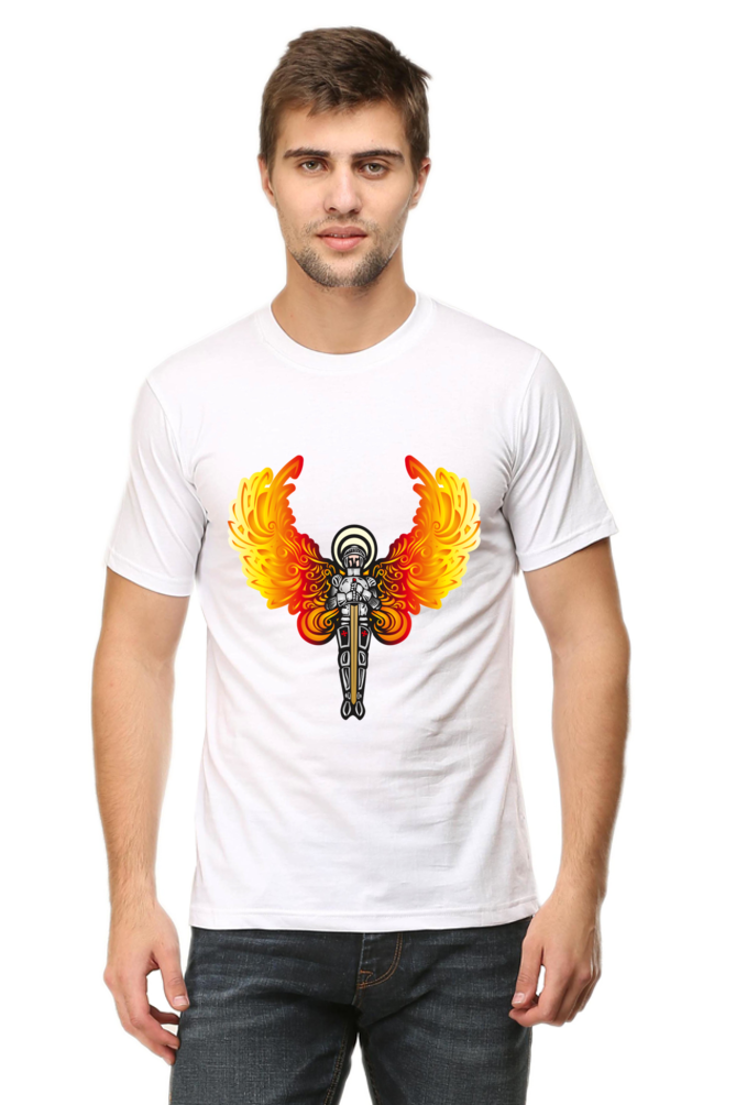 Step into the Future of Fashion with Bluelander's Cotton Half Sleeve T-Shirts: Experience Night Glow Designs that Illuminate Your Style!