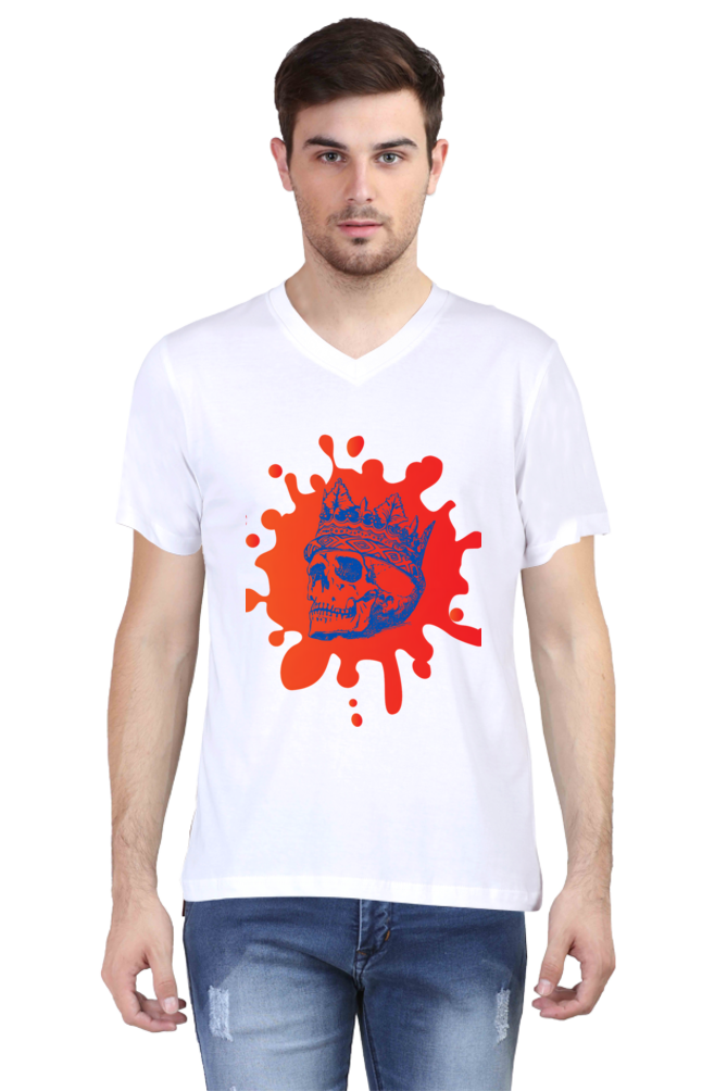 Make a Statement: Bluelander's V Neck Cotton Half Sleeve T-Shirts - Redefining Fashion with Futuristic Designs!