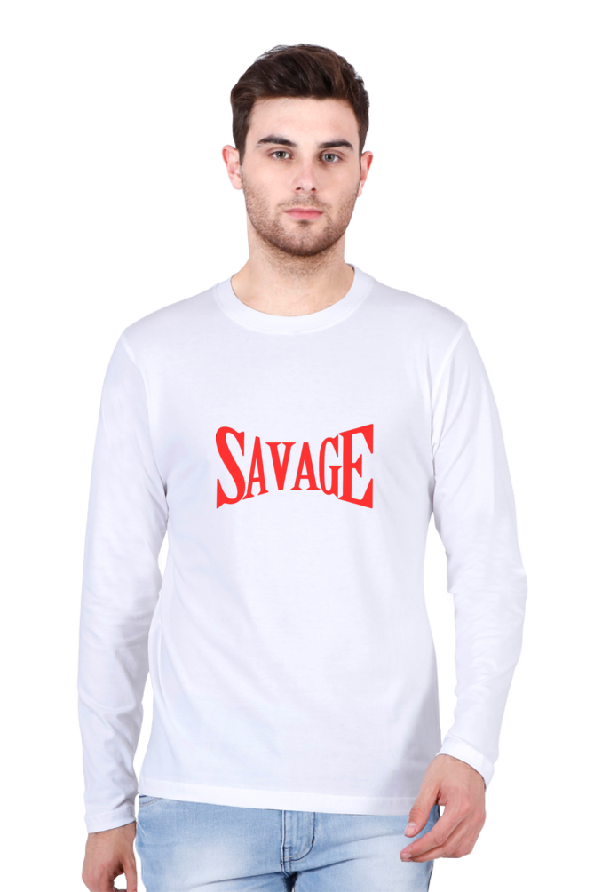 Savage Elegance: Embrace Unrivaled Comfort in Bluelander Cotton Full Sleeve T-Shirts with Bold Designs