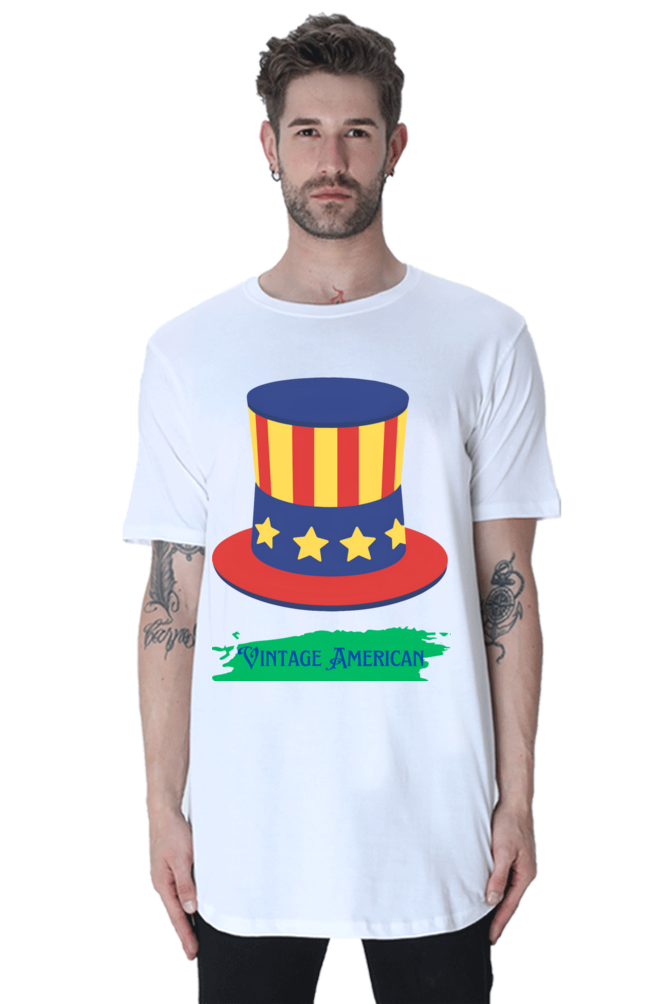 Bluelander's Half Sleeve Cotton Longline Curved T-Shirt: Elevate Your Look, Define Your Style!