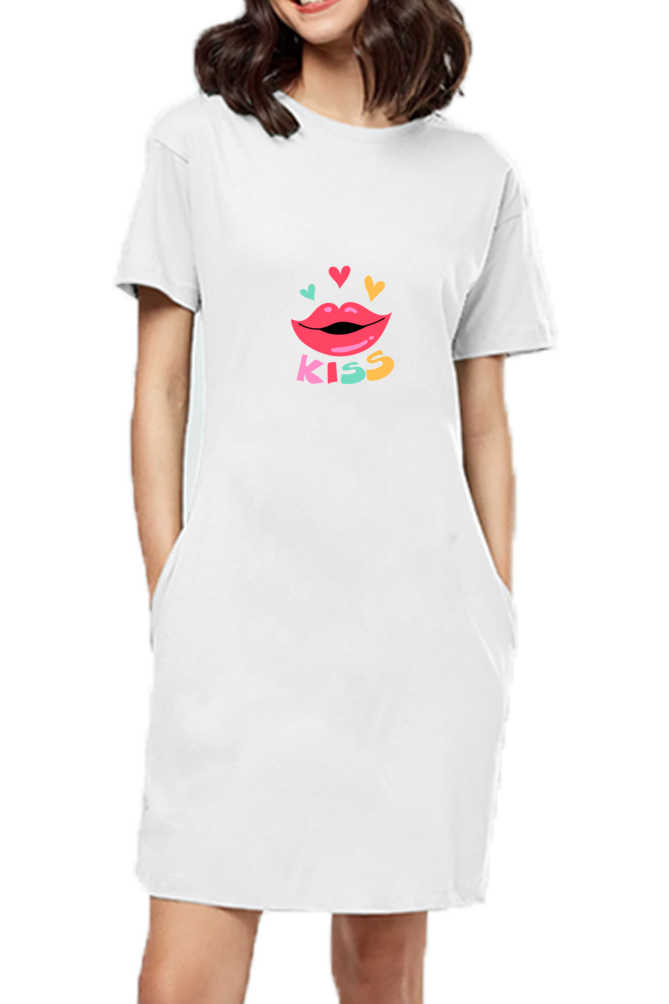 Elevate style with Bluelander's Soft Cotton Girls Full T-Shirt Dress