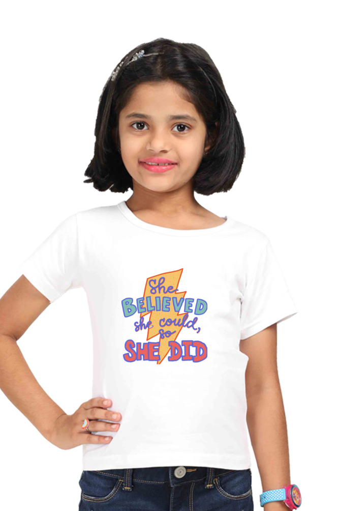 Spread Joy with Bluelander's Girls Cotton Half Sleeve Tops: Stylish and Sweet!