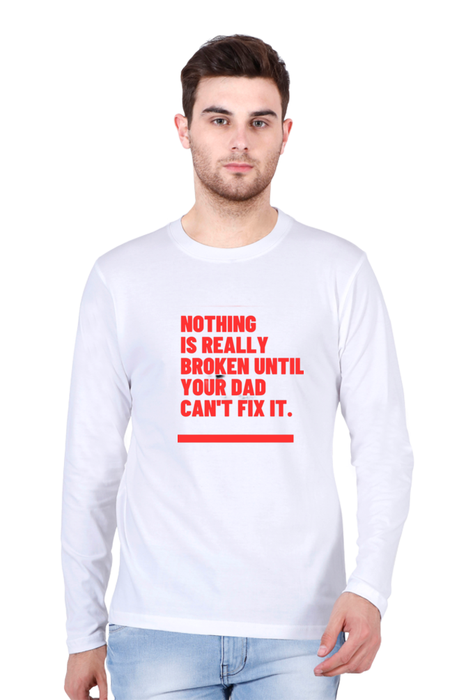 Nothing is Really Broken Until Your Dad Can Fix It: Bluelander Full Half Sleeve T-Shirts, Elevating Comfort and Style for Father-Son Moments