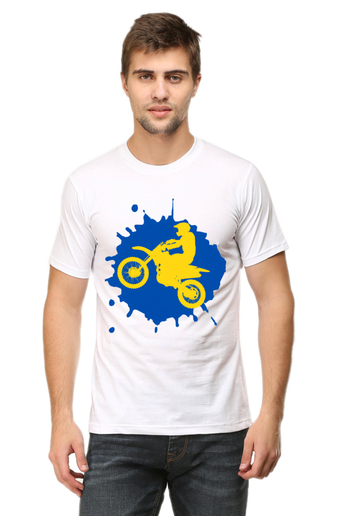 Bluelander's Cotton Half Sleeve T-Shirt: Colorful, Stylish - Ride with Confidence!