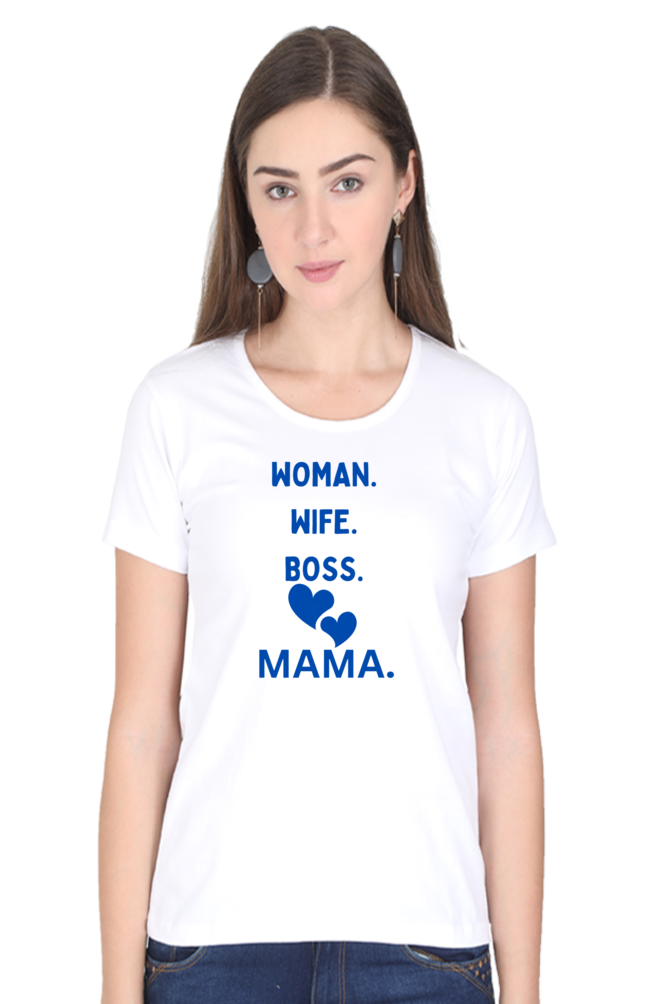 Bluelander girls cotton half sleeve t-shirt for every 'she' is a woman a wife, a sister, a boss, and the most cherished word, mama weaving love into every role she embraces