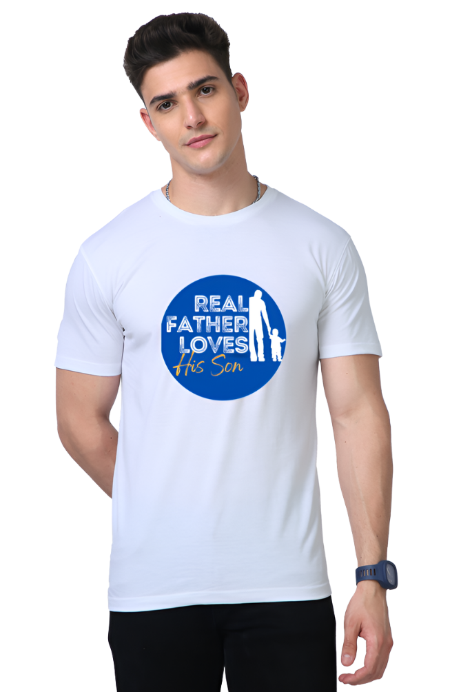 Supreme Comfort Meets Enhanced Design Bluelander Supima Half Sleeve T-Shirt for Fathers & Sons Bonding Wear It with Pride