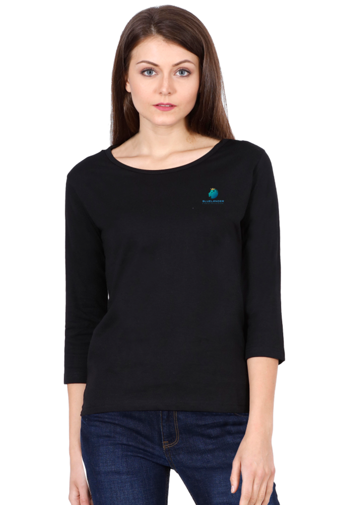Bluelander Female Round Neck Half Sleeve: Elevate your everyday style with comfort and elegance.