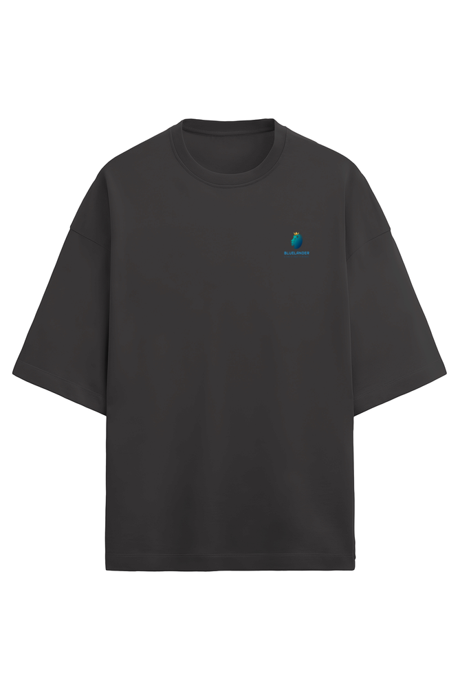 Bluelander Terry Oversized T-Shirt - 100% Cotton Unisex, Pre-Shrunk, Drop Shoulder, Lycra Ribbed Neck | Shop Now for Comfort & Style!