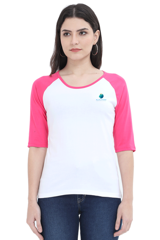 Bluelander Raglan Full Sleeve T-Shirt for Girls and Women Infuse Positive Energy and Slay All Day with Style