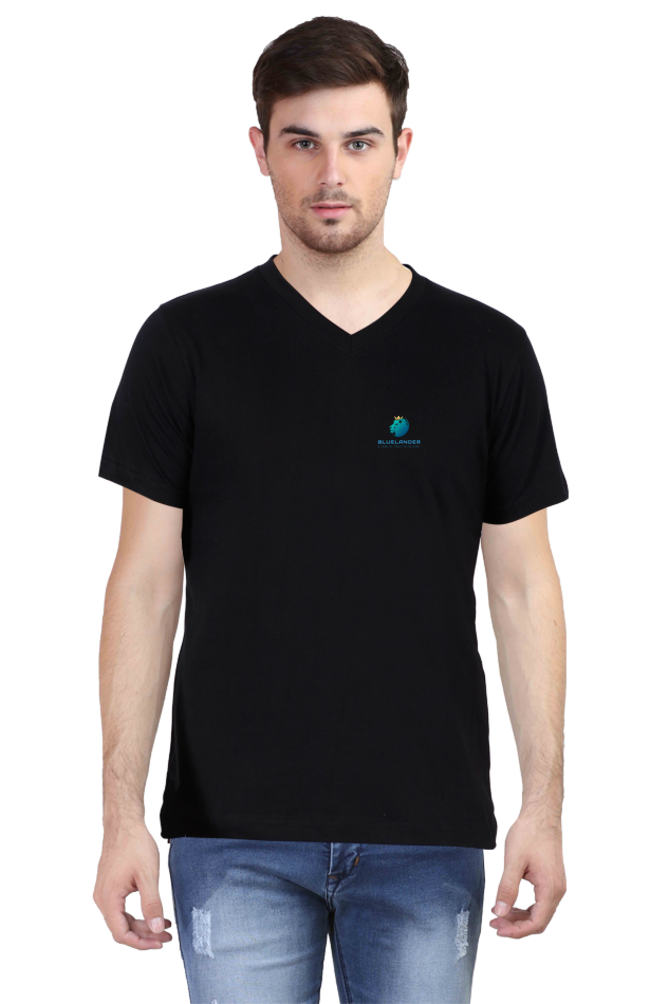 Vibrant Vibes Await: Dive into Adventure with Bluelander's V Neck Cotton Half Sleeve Tees!