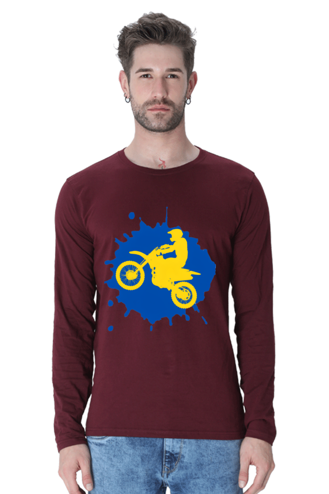 Bluelander's Cotton Full Sleeve T-Shirt: Ride in Style with Safety in the Best Designs!