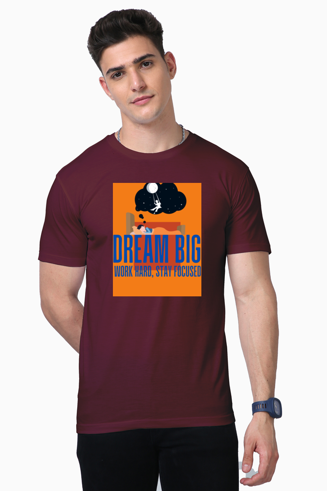 Bluelander Supima Half Sleeve T-Shirt: Supreme Comfort, Enhanced Design, and Big Dreams. Let Your Clothes Catch Your Dreams - Go Ahead and Achieve.