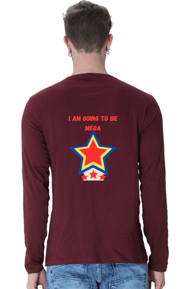 Unleash Confidence with Enhanced Back Design: Elevate Your Style in Bluelander's Full Sleeve Cotton T-Shirt!