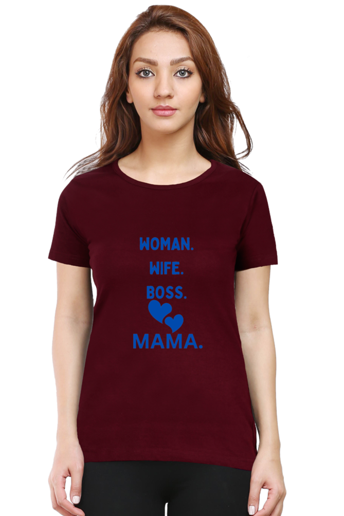 Bluelander girls cotton half sleeve t-shirt for every 'she' is a woman a wife, a sister, a boss, and the most cherished word, mama weaving love into every role she embraces