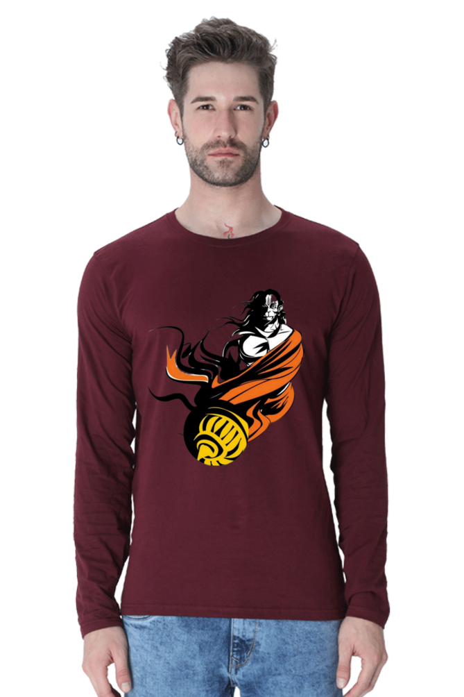Hanuman's Strength, Modern Style: Bluelanders Premium Full-Sleeve T-Shirt