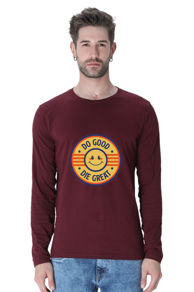 Unleash Style Brilliance: Bluelander's Enhanced Design Cotton Full Sleeve T-Shirt – Elevate Comfort with Every Stitch.