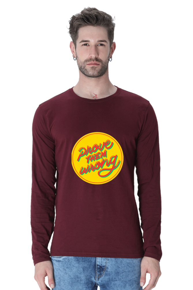 Let Your T-Shirt Speak: Bluelander's Full Sleeve Cotton Tee - Make a Statement in Style!