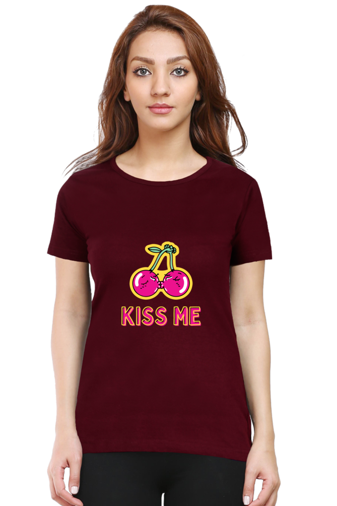 Bluelander Girl Round Neck Half Sleeve T-Shirt: Embrace Style with a Kiss of Comfort in Every Thread!