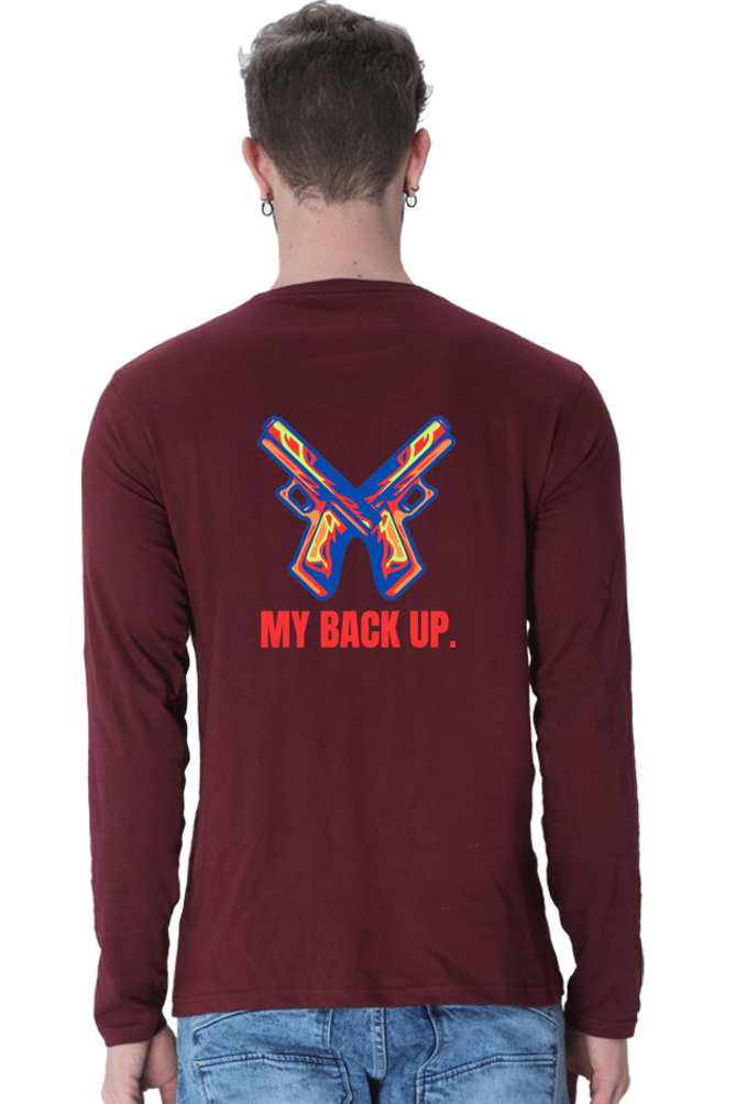 Bluelander's Cotton Full Sleeve T-Shirt: Take Your Back Up in Style.